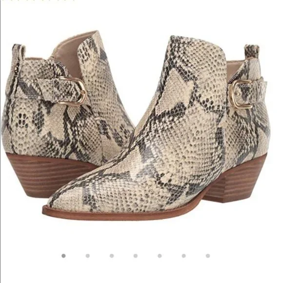 NEW Sam Edelman Neena Beach Multi Pacific Snake Leather Womens Size 7.5M… - Picture 1 of 7
